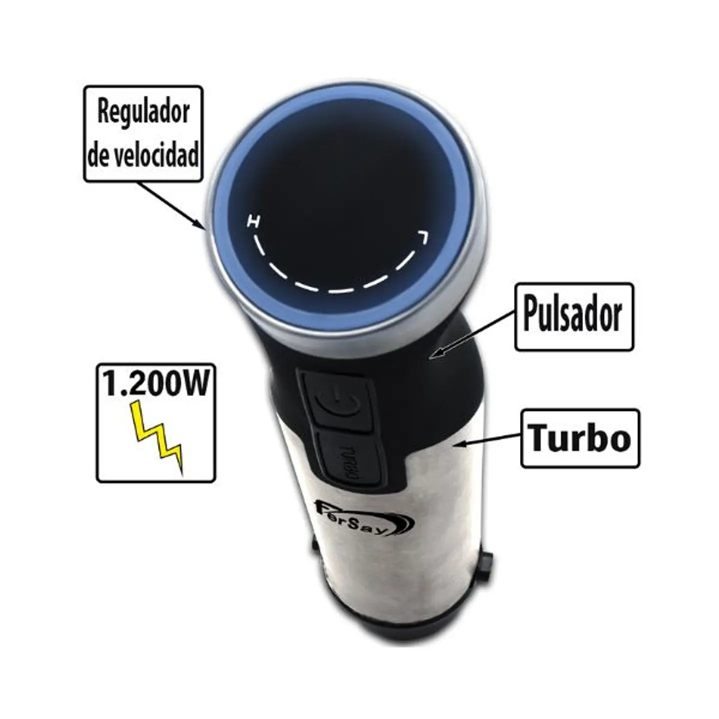 Batidora de Mano Fersay BTM2600 - 1200W de Potencia con Función Turbo
