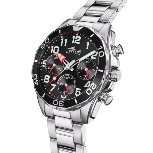 Reloj Lotus Hombre 18858/2 Negro Plateado