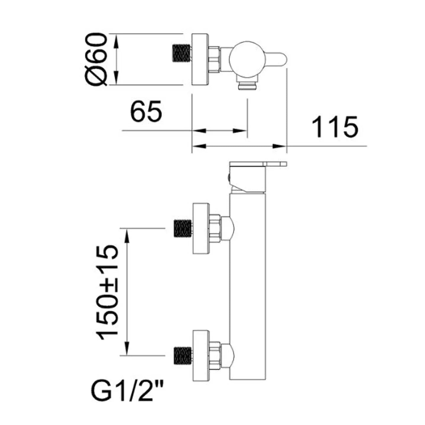 Nexus Gunmetal Single Lever Shower Mixer Tap | Brushed Style and 304 Stainless Steel