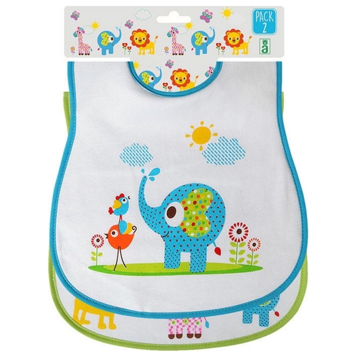 Babero Infantil Pack 2 Uds | Protección Colorida y Fácil de Limpiar