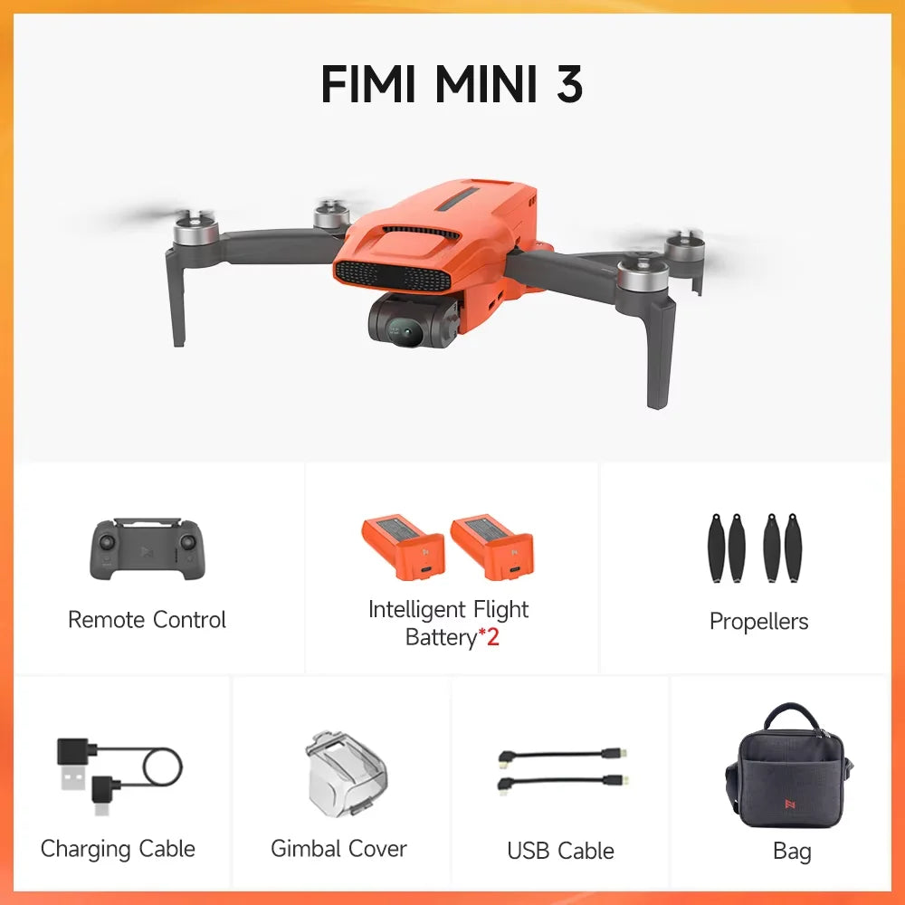 FIMI MINI 3 Drone 4K Cámara 48MP, 249g, Vuelo 9KM