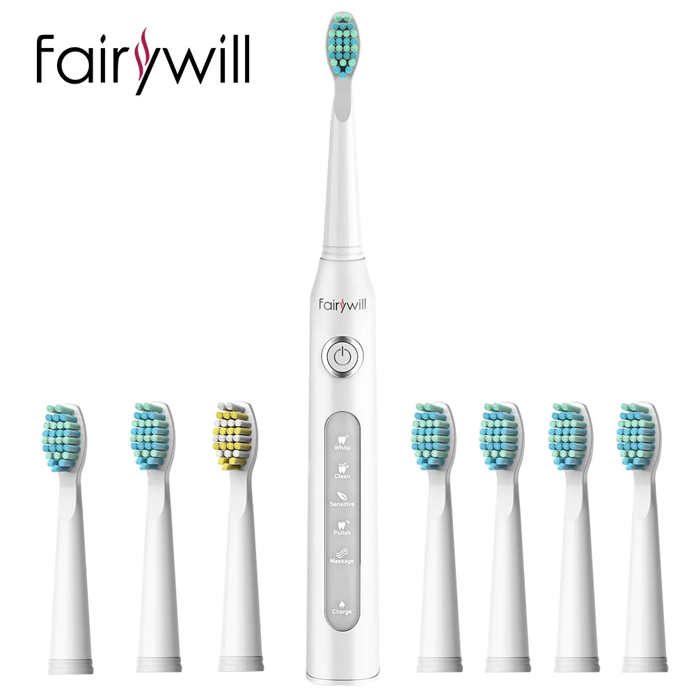 Fairywill FW-507 Cepillo de Dientes Eléctrico Sónico Recargable USB