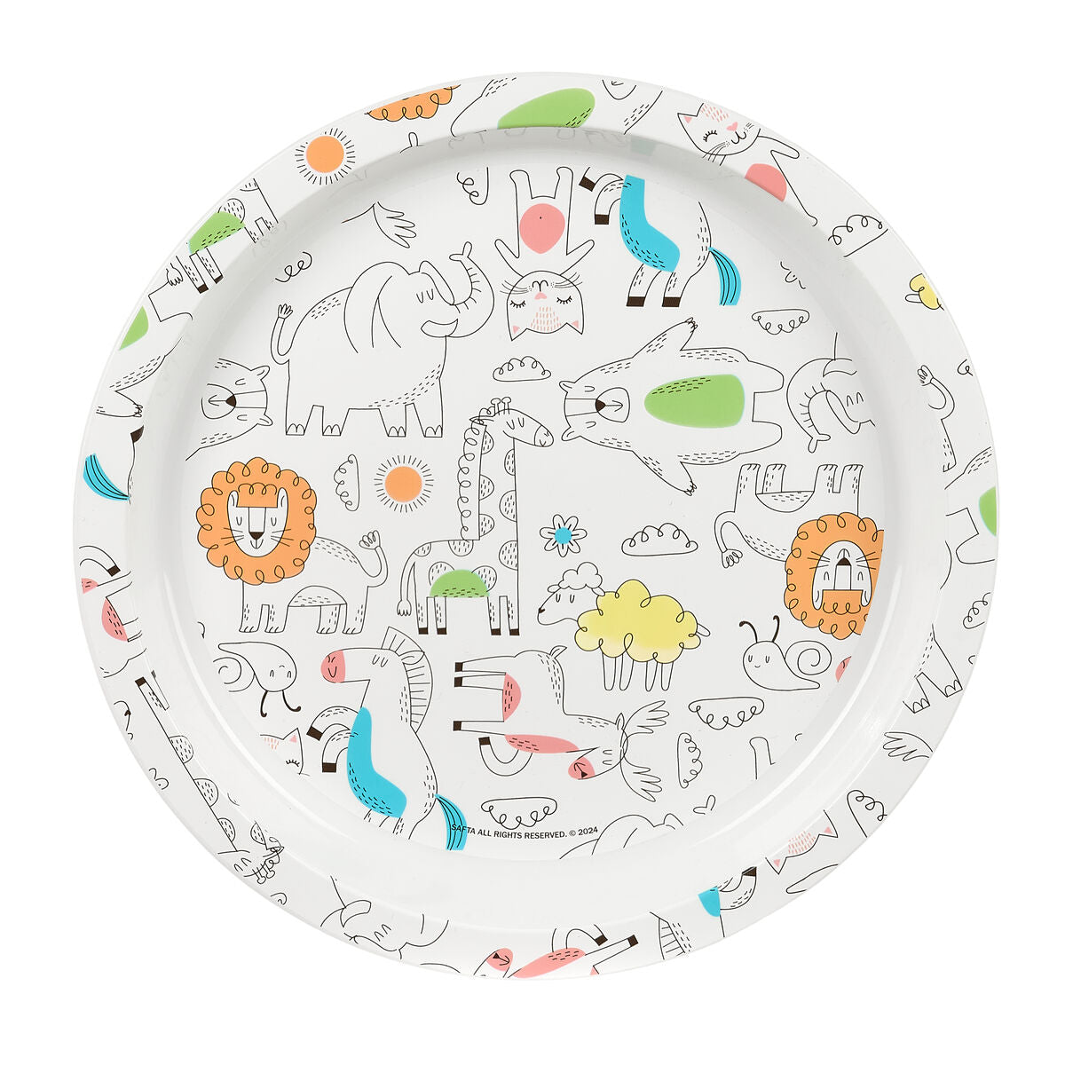 Set Vajilla Infantil Safta Zoo 5 Piezas Coloridas y Seguras