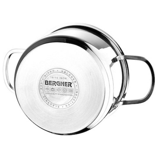 Batería de Cocina Bergner Classic 6 Piezas - Acero Inoxidable con Tapas de Vidrio - TU ULTIMO CLIC