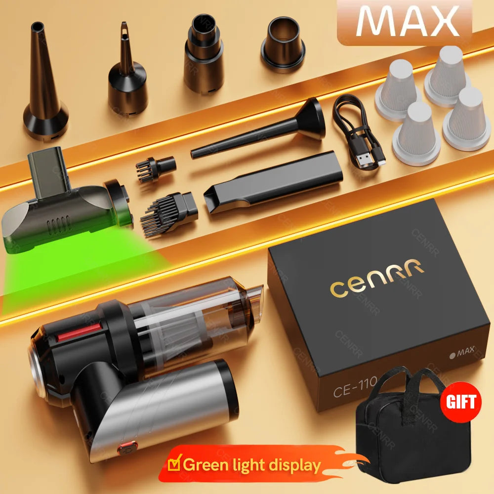 Aspirador de Coche CENRR Mini - Potente Aspiradora Portátil Inalámbrica 998000PA