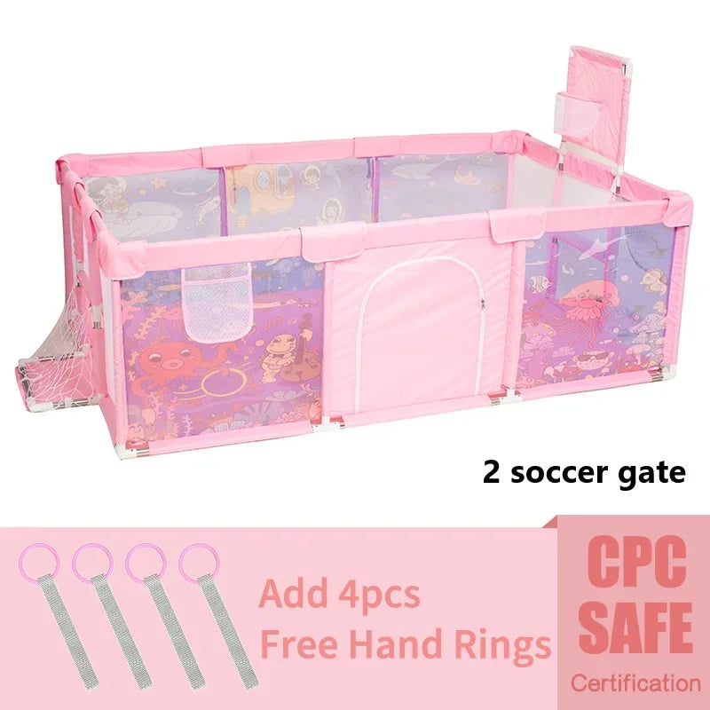 Parque Infantil IMBABY - Valla de Seguridad y Piscina de Pelotas para Bebés