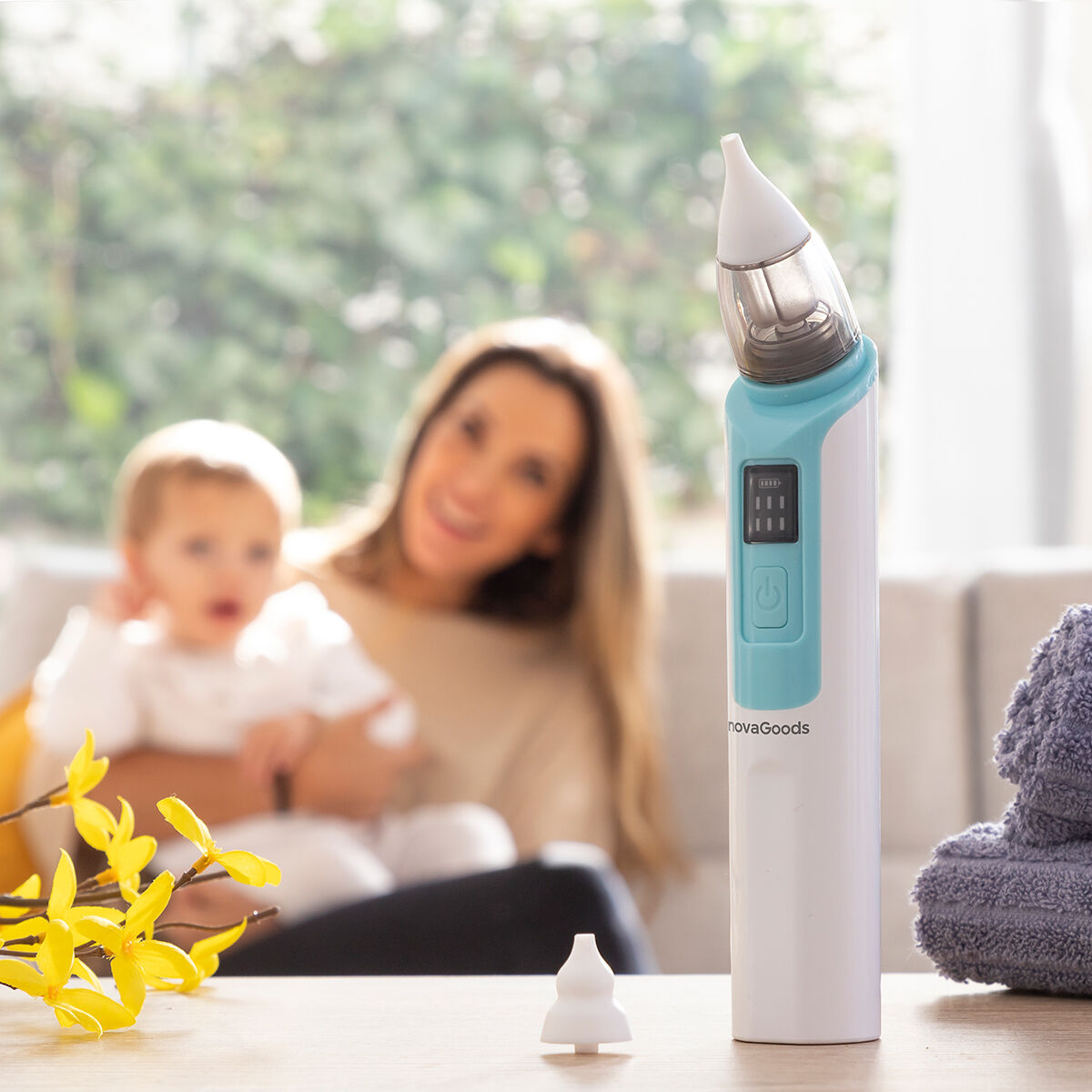 Aspirador Nasal Recargable Bebés Nizi InnovaGoods | Silencioso y Portátil
