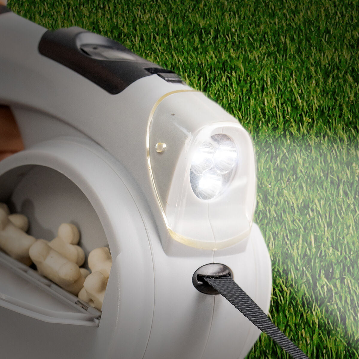 Correa Retráctil Perros 6 en 1 Leashic InnovaGoods - Extensible con Luz LED y Compartimentos