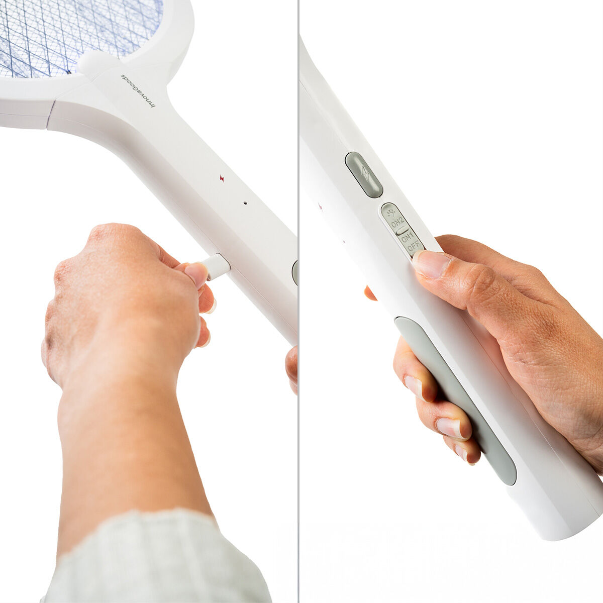 Raqueta Matainsectos Recargable Elecfly - Luz UV 2 en 1