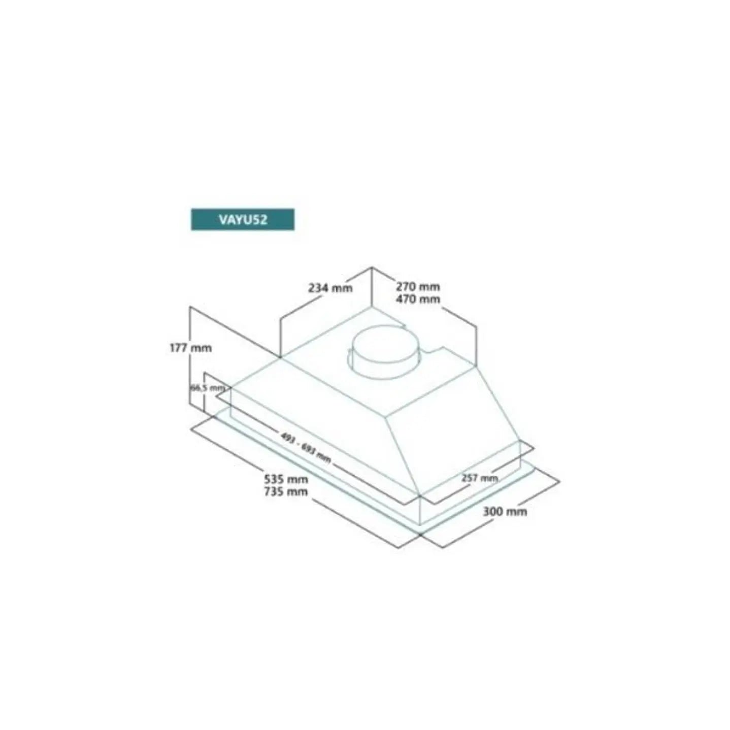 Campana Extractora Johnson VAYU52 | Acero Inoxidable y 3 Velocidades de Extracción