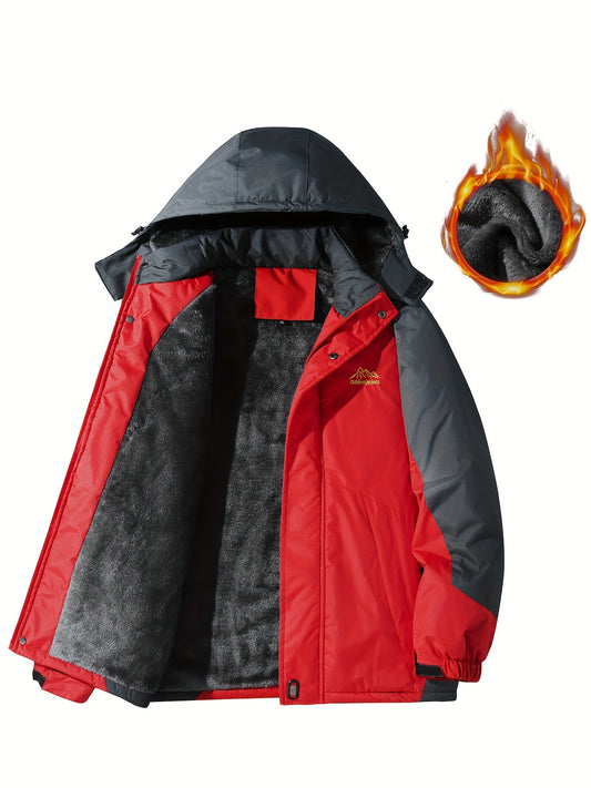 Chaqueta Hombre Impermeable con Capucha - Forro Sherpa Invierno Casual