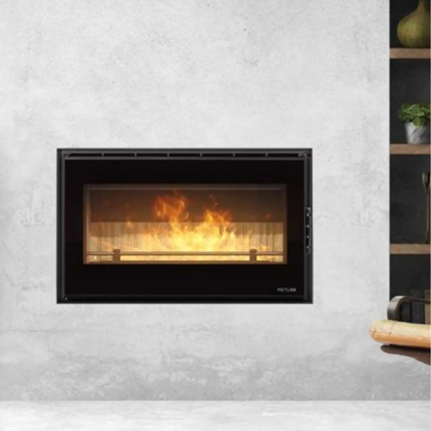 Insertable de Leña Elos 98 Vitrus  10 kW con Ventilación Forzada