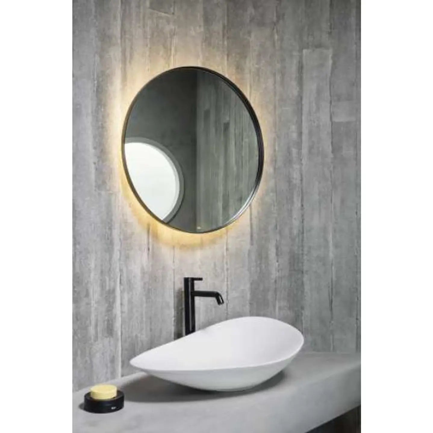 Jabonera Cromada de Encimera GAMA HOTELS ROUND | Diseño Metálico Minimalista para Baño