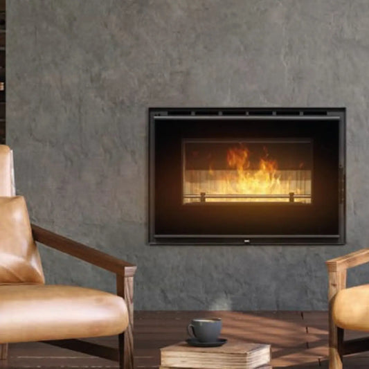 Insertable de Leña Elos 98 Vitrus  10 kW con Ventilación Forzada