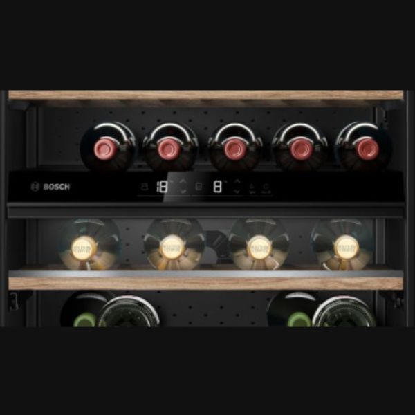 Vinoteca Bosch KUW21AHG0 | 44 Botellas con Doble Zona y Filtro UV - TU ULTIMO CLIC