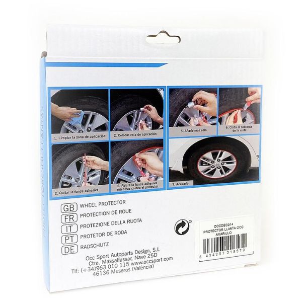 Protector de Llanta OCC Motorsport Negro 6m | Protección Premium - TU ULTIMO CLIC
