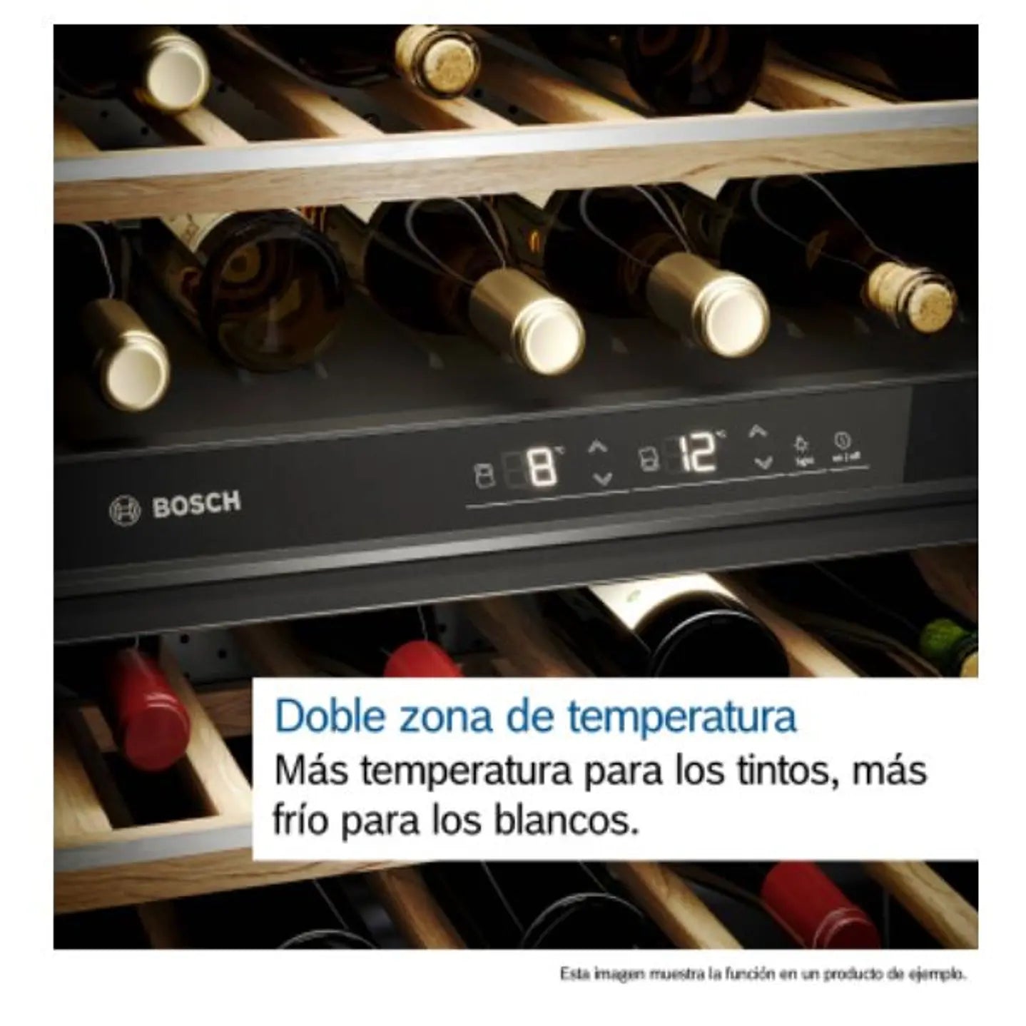 Vinoteca Bosch KUW21AHG0 | 44 Botellas con Doble Zona y Filtro UV