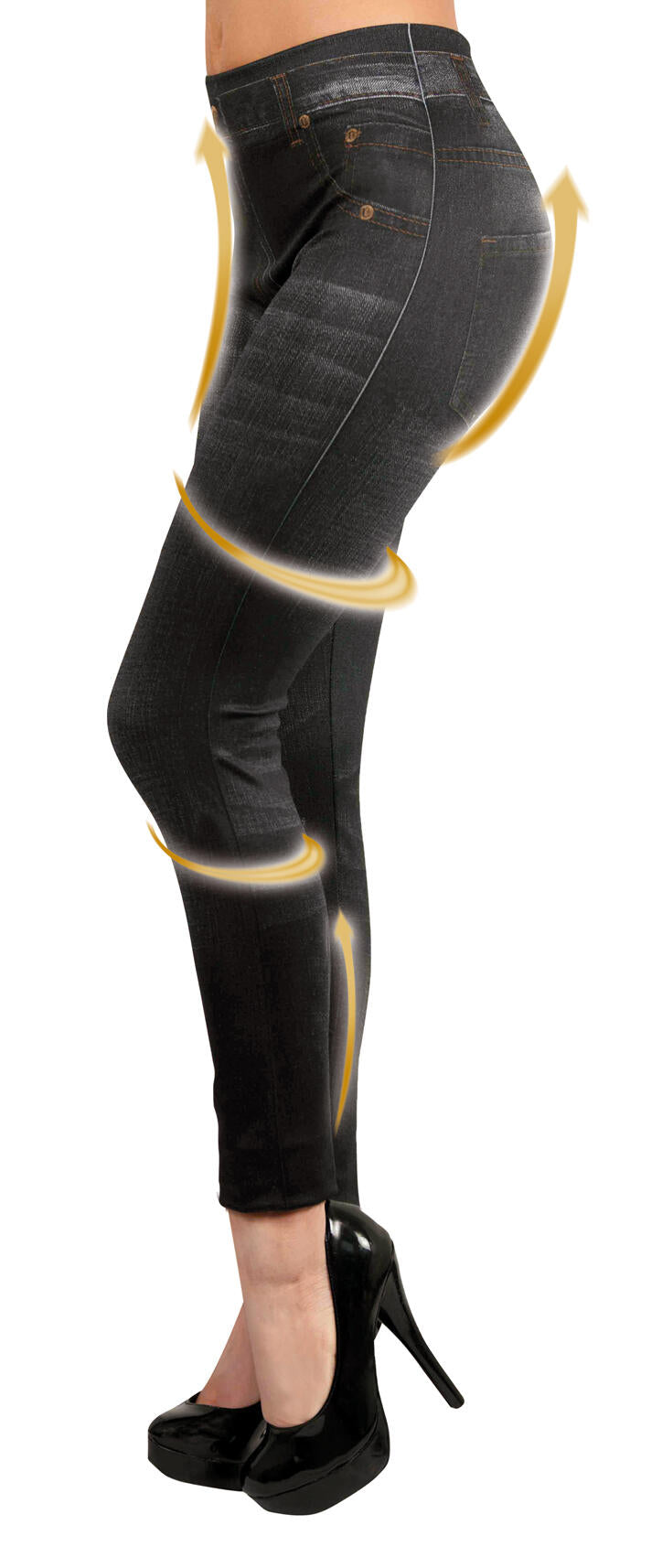 Set 3 Jeggins Moldeadores - Efecto Jeans Azul, Gris y Negro