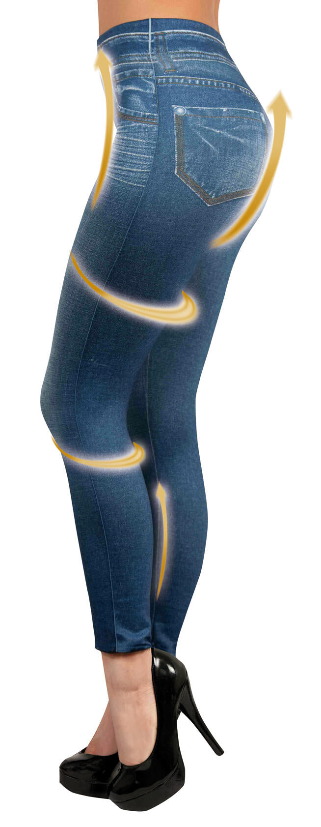 Set 3 Jeggins Moldeadores - Efecto Jeans Azul, Gris y Negro