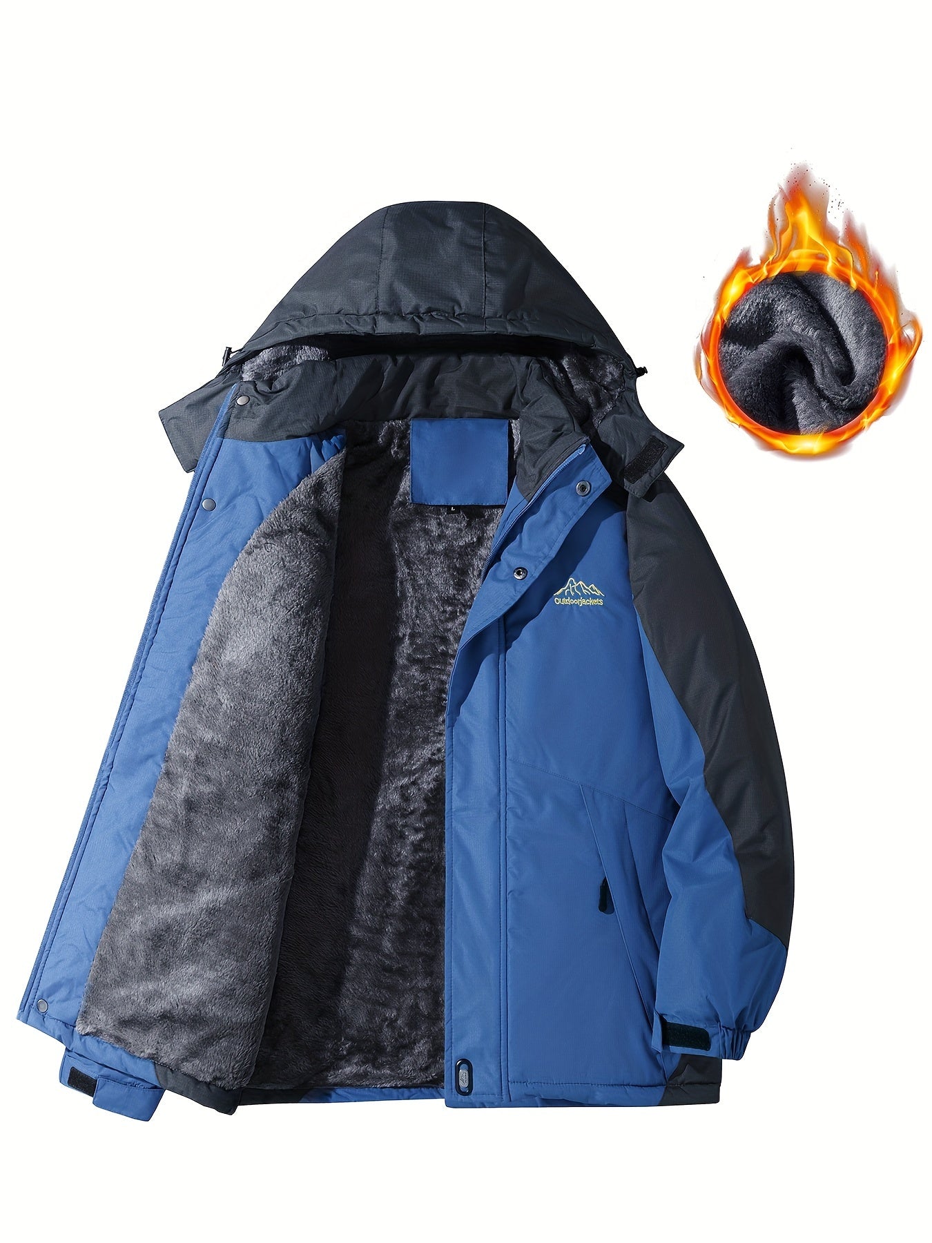 Chaqueta Hombre Impermeable con Capucha - Forro Sherpa Invierno Casual