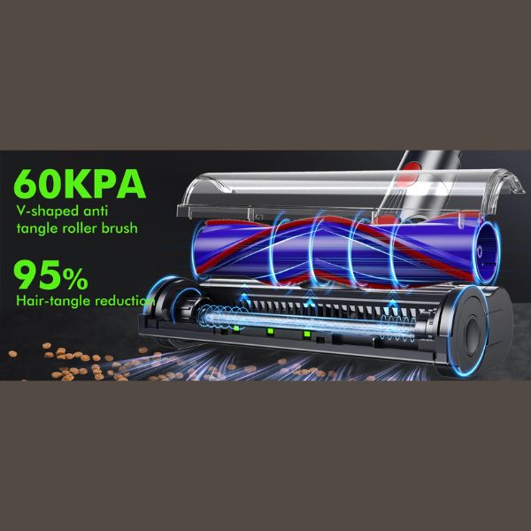 Aspiradora Portátil Armo V22 - 55kPa 600W Inalámbrica 6 en 1 con Pantalla LED
