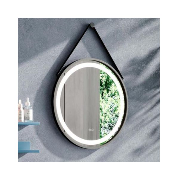 Espejo LED Aura Strap 70cm | Retroiluminado con Antivaho y Diseño con Cuerda Negra