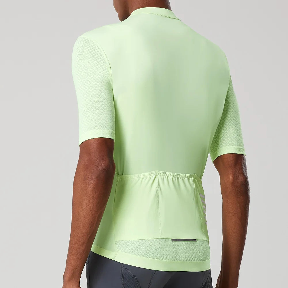 Camiseta Ciclismo Hombre YKYWBIKE  Maillot Profesional con Bolsillos y Reflectantes