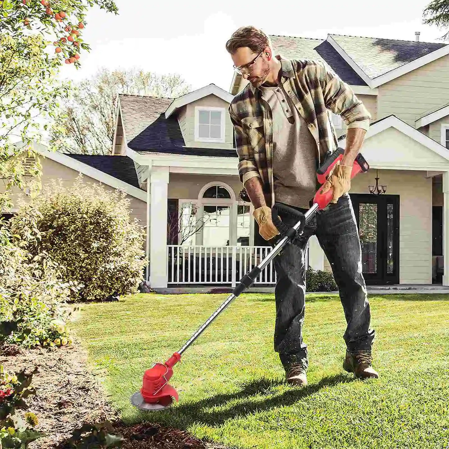 Cortacésped Eléctrico de Mano - Desbrozadora Plegable 850W 18000RPM