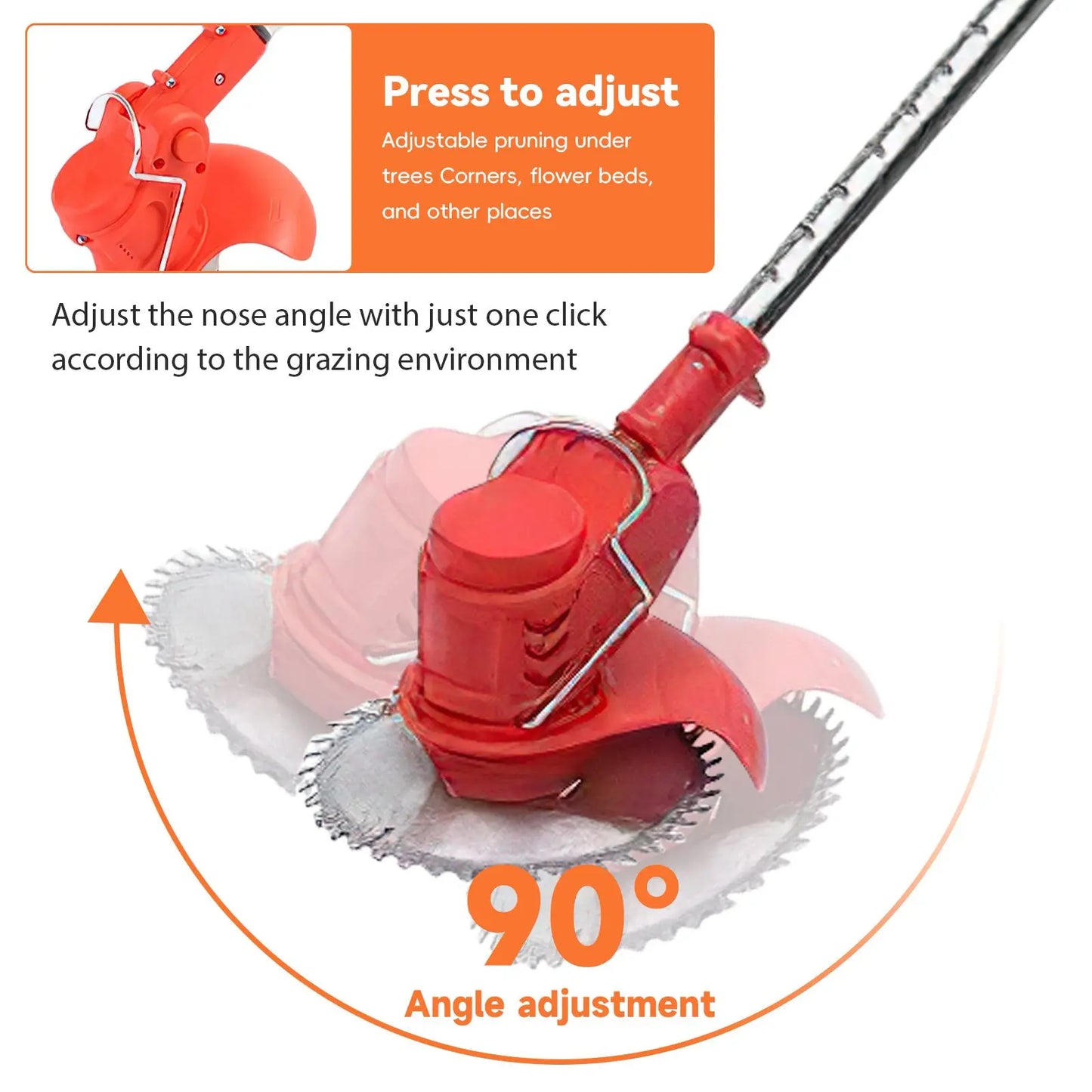 Cortacésped Eléctrico de Mano - Desbrozadora Plegable 850W 18000RPM