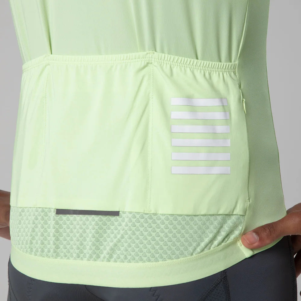 Camiseta Ciclismo Hombre YKYWBIKE  Maillot Profesional con Bolsillos y Reflectantes