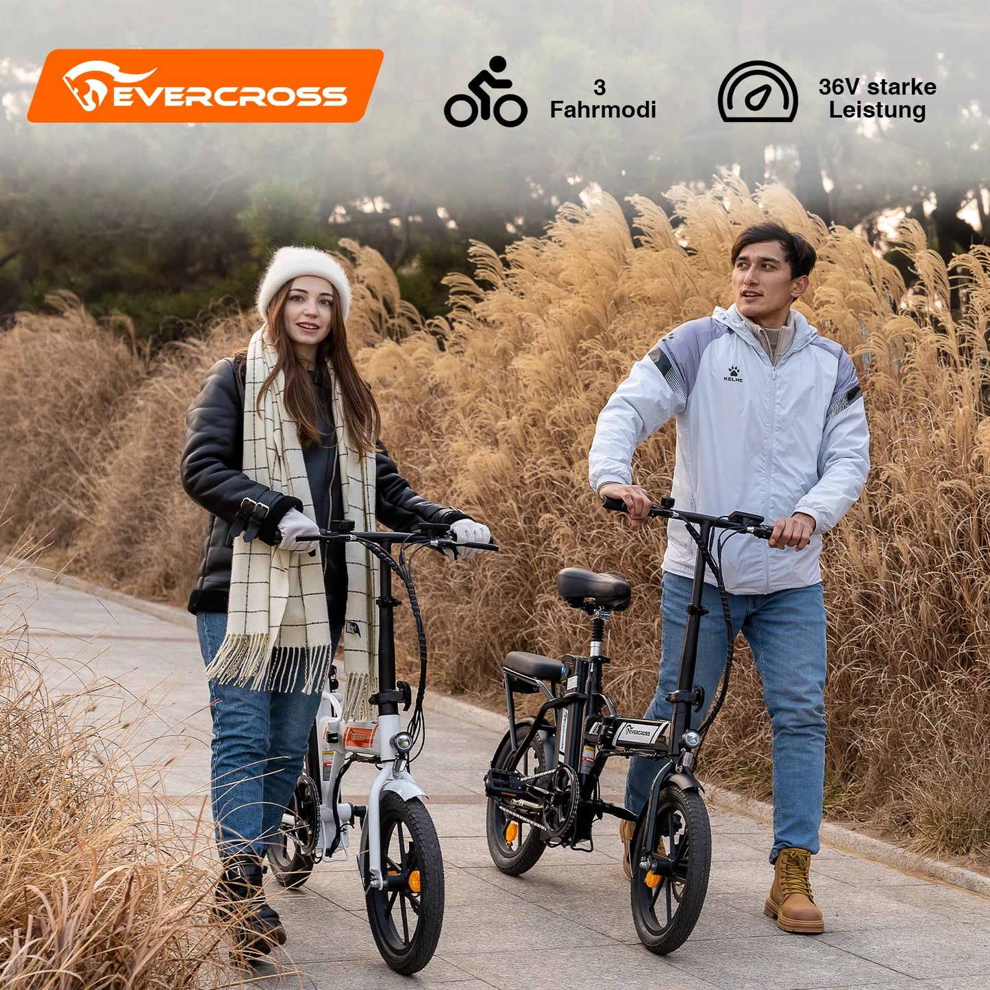 EVERCROSS TECH EK5 Bicicleta Eléctrica Plegable  Motor 250W y Autonomía 45 km
