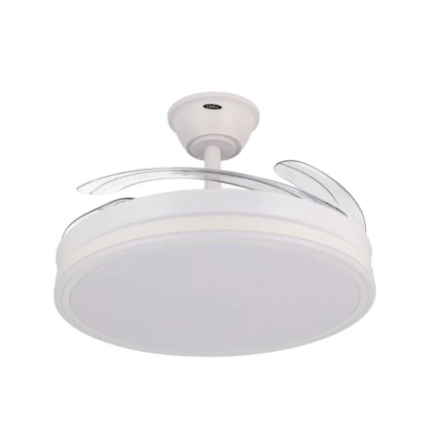 Ventilador Techo LED Escorpion Blanco - 4 Aspas Plegables y Mando