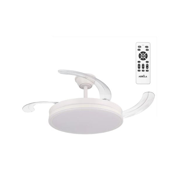 Ventilador Techo LED Escorpion Blanco - 4 Aspas Plegables y Mando