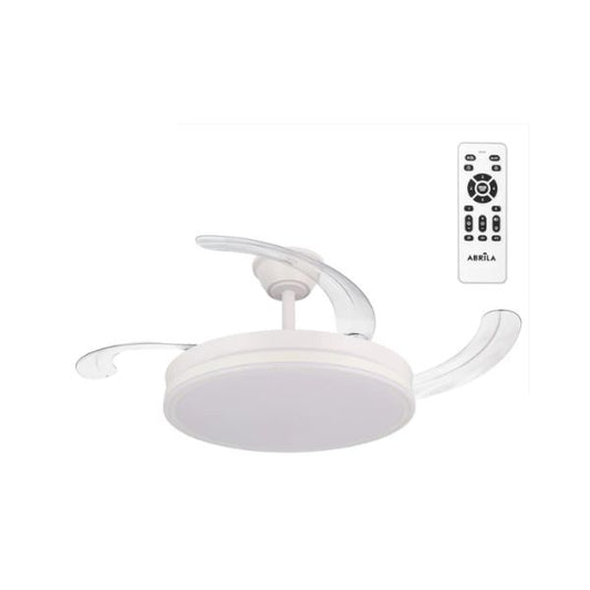 Ventilador Techo LED Escorpion Blanco - 4 Aspas Plegables y Mando
