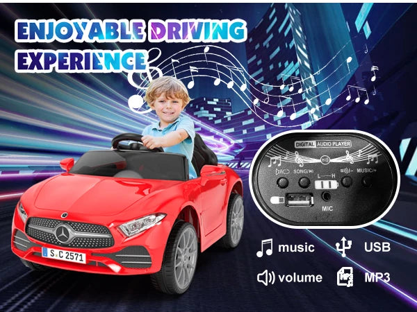 Coche de Batería para Niños 12V  Control Remoto y Luces LED