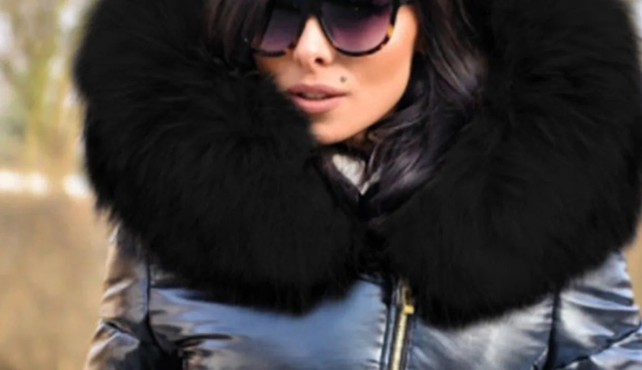 Abrigo Mujer Invierno LM - Parka Larga con Capucha y Forro de Piel Sintética