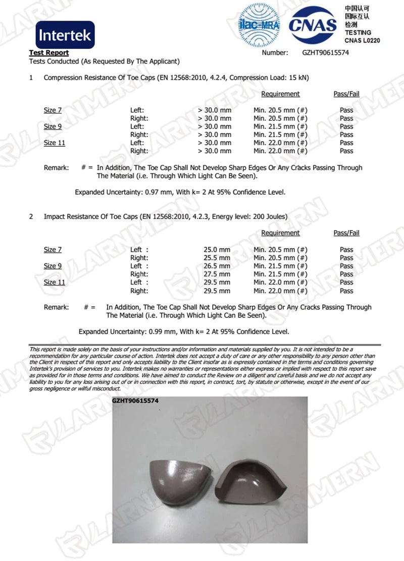 Zapatos de Trabajo LARNMERN  Botas Hombre Seguridad Antipinchazos