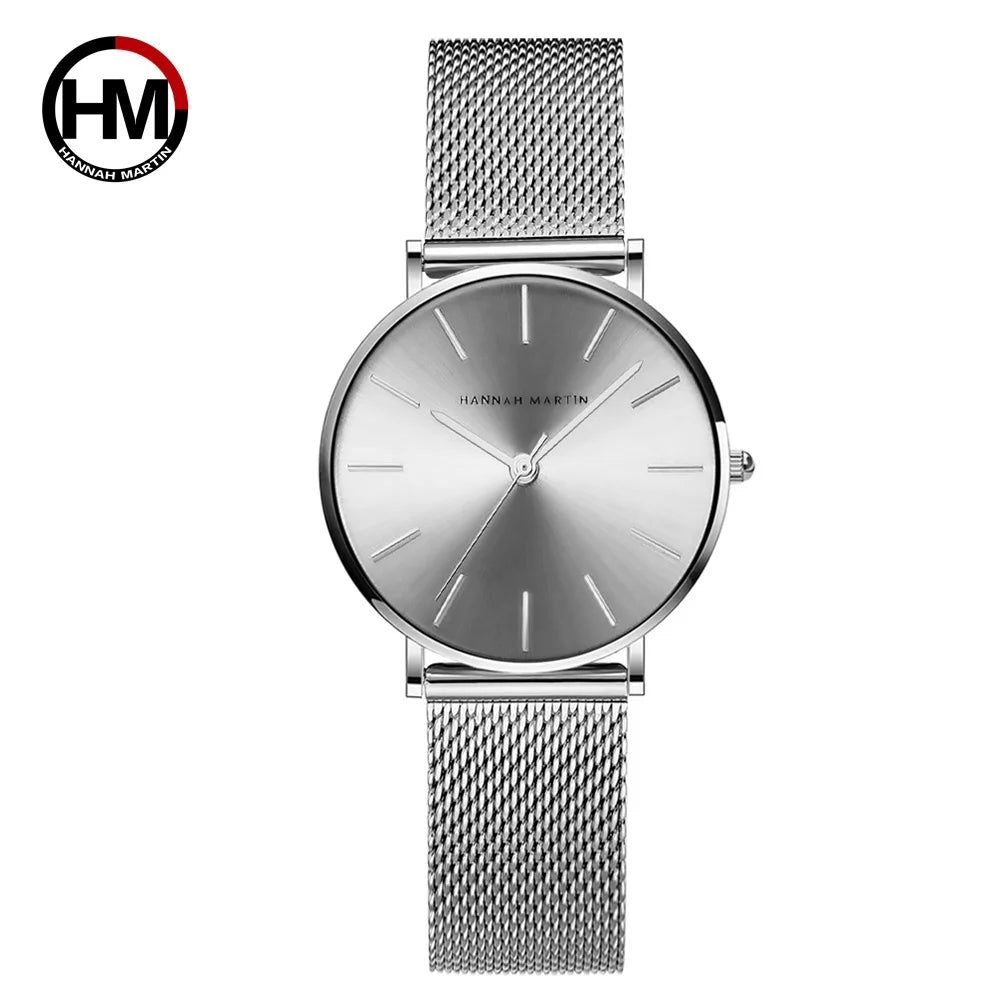 Reloj Mujer Hannah Martin HM-CC36 - 19 Colores Elegantes con Movimiento de Cuarzo