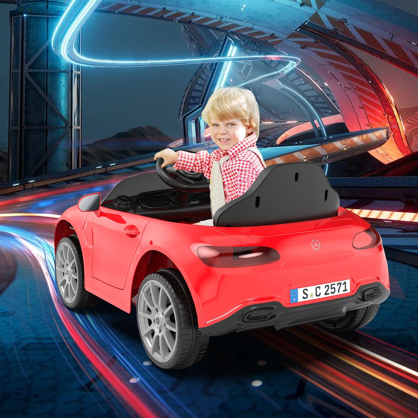 Coche de Batería para Niños 12V  Control Remoto y Luces LED