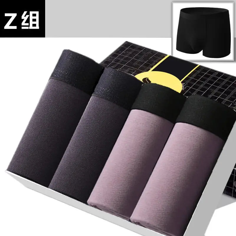 Calzoncillos Hombre Algodón SKY HERO  Pack 4 Ropa Interior Cómoda y Transpirable