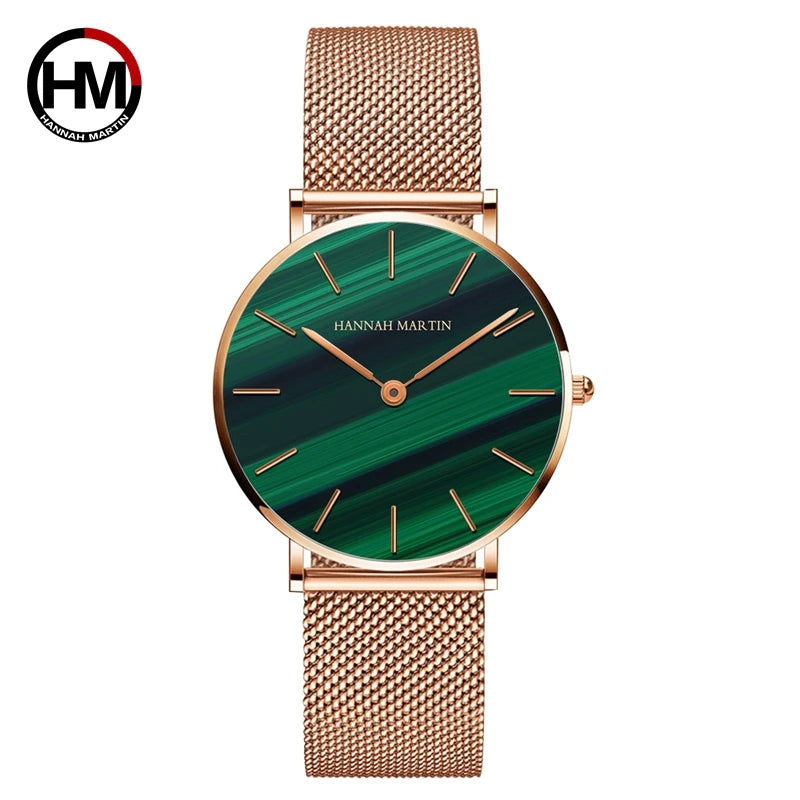Reloj Mujer Hannah Martin HM-CC36 - 19 Colores Elegantes con Movimiento de Cuarzo