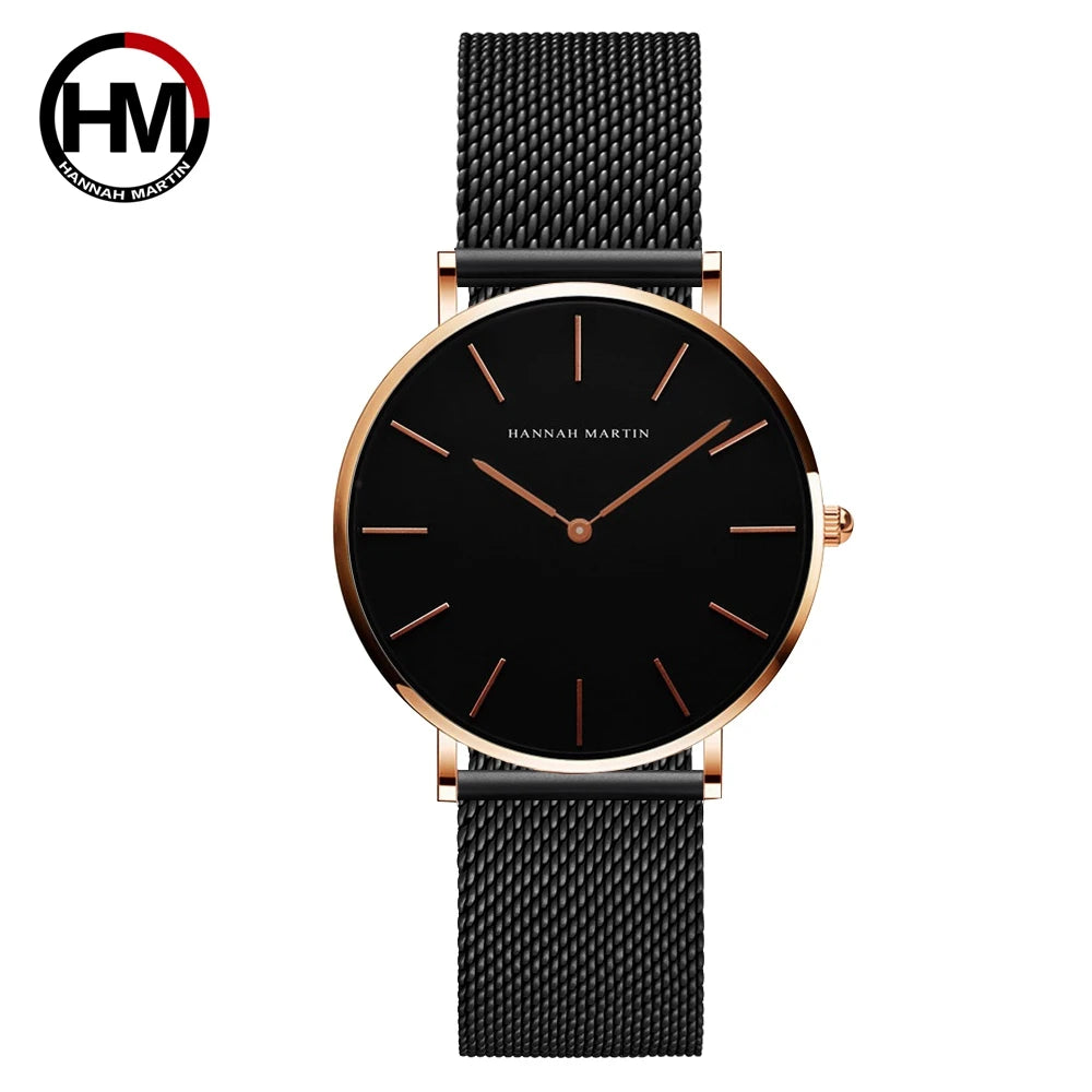 Reloj Mujer Hannah Martin HM-CC36 - 19 Colores Elegantes con Movimiento de Cuarzo