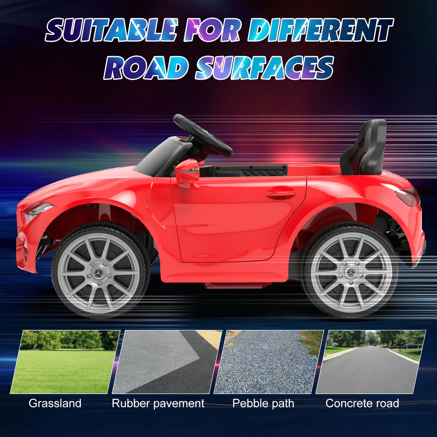 Coche de Batería para Niños 12V  Control Remoto y Luces LED