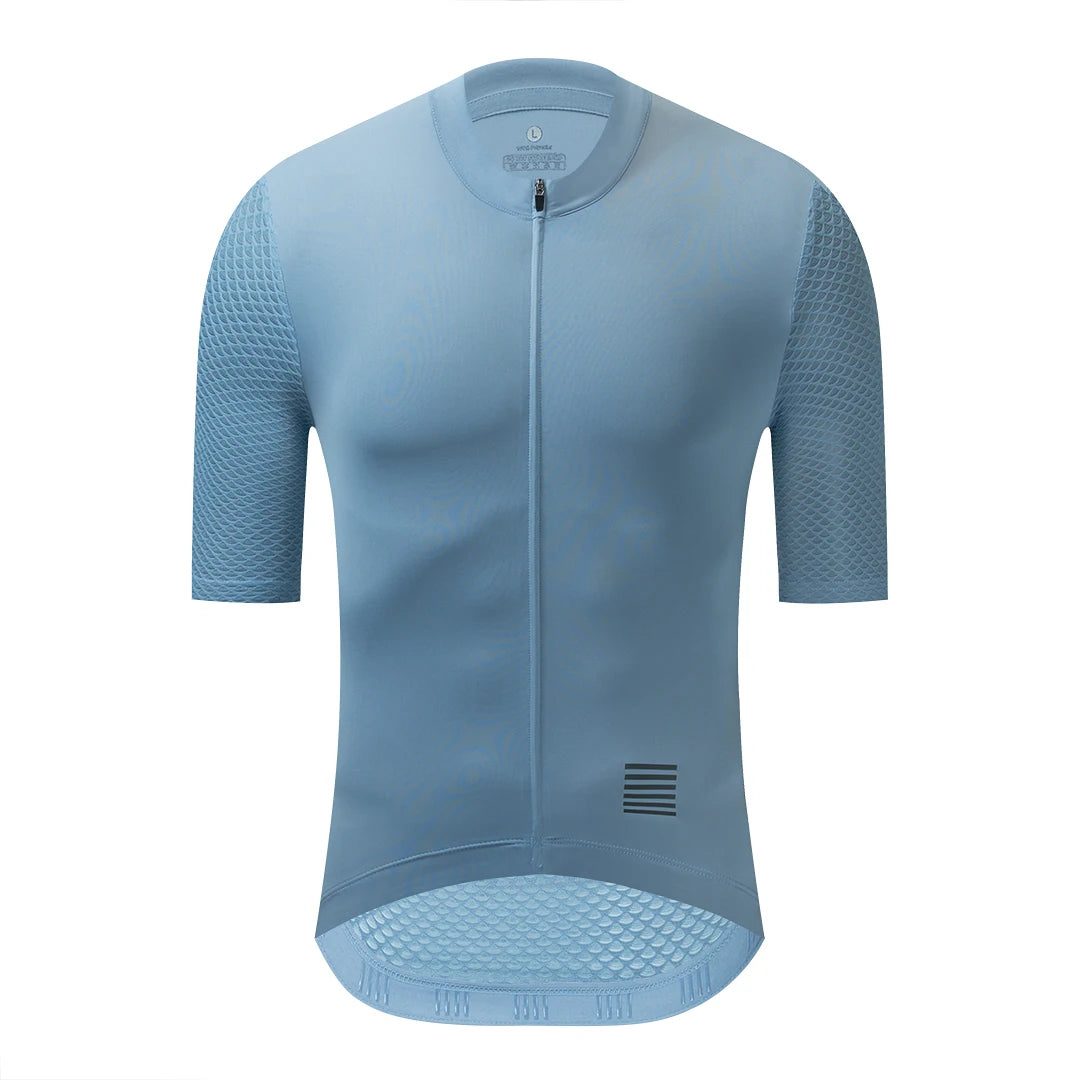 Camiseta Ciclismo Hombre YKYWBIKE  Maillot Profesional con Bolsillos y Reflectantes