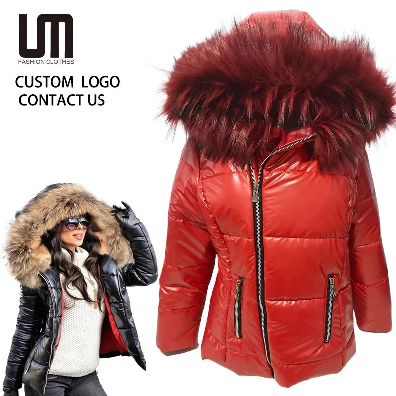 Abrigo Mujer Invierno LM - Parka Larga con Capucha y Forro de Piel Sintética