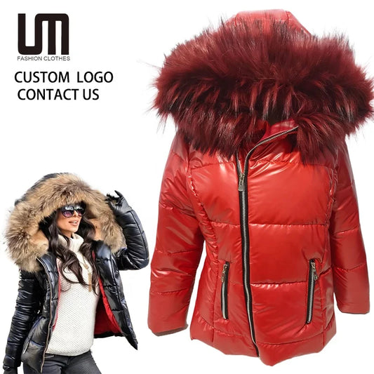 Abrigo Mujer Invierno LM - Parka Larga con Capucha y Forro de Piel Sintética