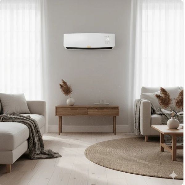 Calefactor PTC Split 1600W + Ventilador de Pared con Control Remoto y Temporizador