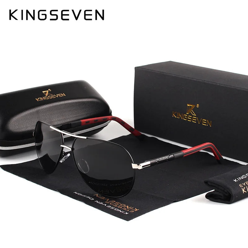 KINGSEVEN K725 Gafas de Sol Polarizadas de Aluminio Estilo Piloto