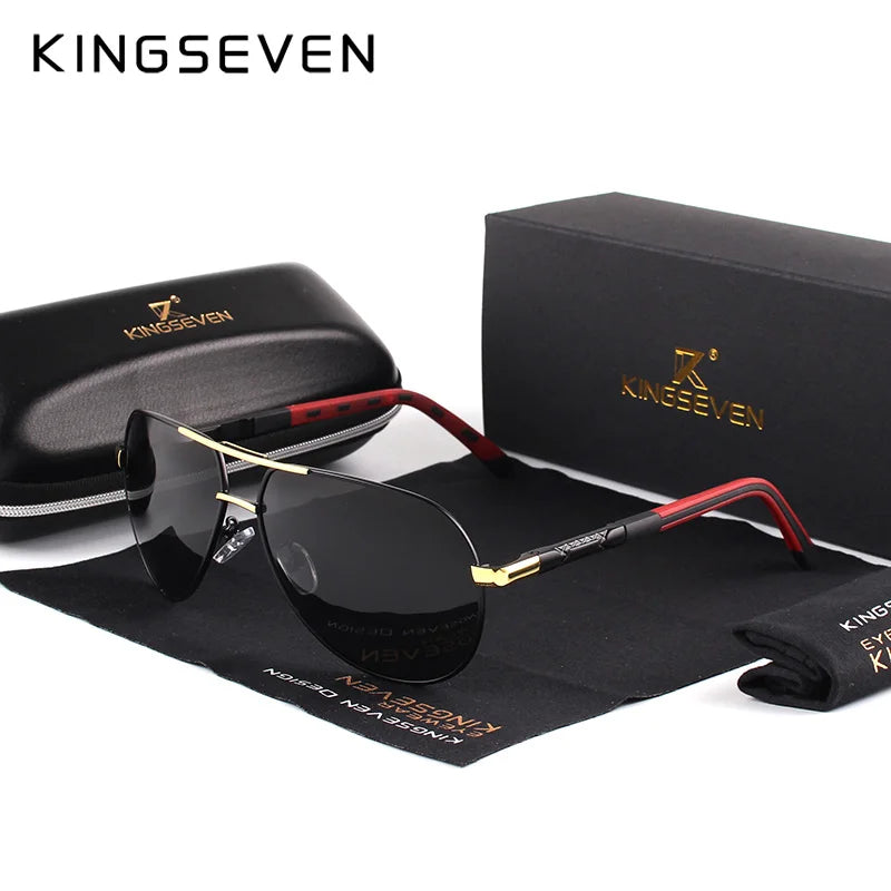 KINGSEVEN K725 Gafas de Sol Polarizadas de Aluminio Estilo Piloto