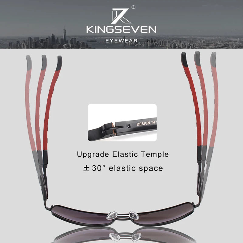 KINGSEVEN K725 Gafas de Sol Polarizadas de Aluminio Estilo Piloto